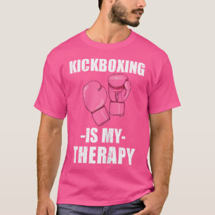 Camiseta Kickboxing É Minha Terapia Engraçada Boxing De Mul