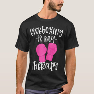 Camiseta Kickboxing É Minha Terapia Kickboxer Engraçado Tre