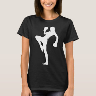Camiseta Kickboxing Feminino É Silhueta De Design Marcante