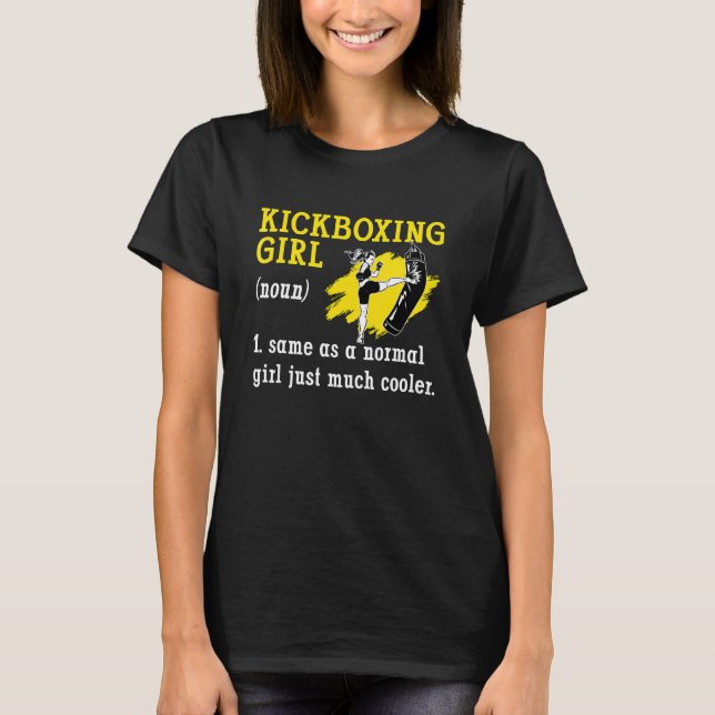 Camiseta Kickboxing Girl Combat Sports Kickboxer Sport Kick (Frente)