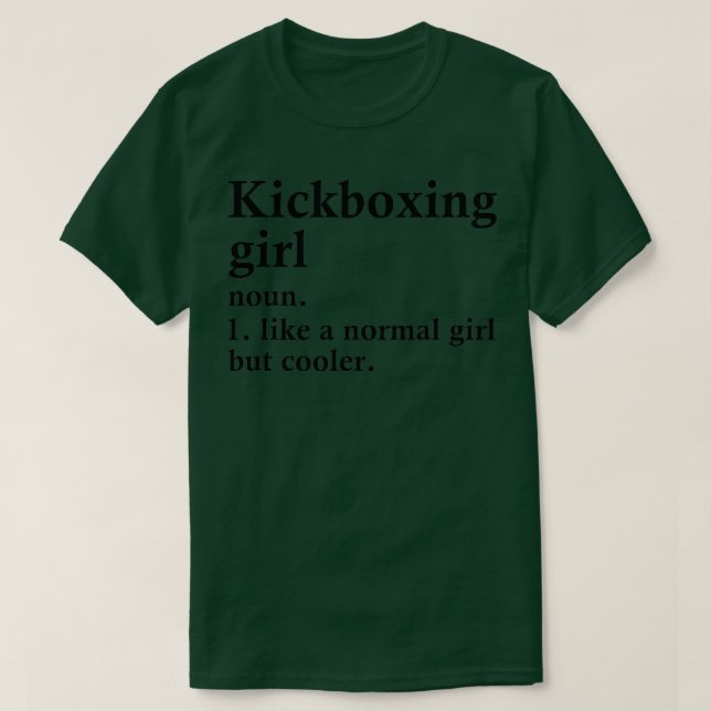 Camiseta Kickboxing Girl Funny Martial Arts Definition (Frente do Design)