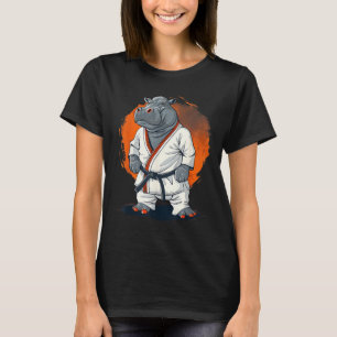 Camiseta Kickboxing Hippo Taekwondo Caratê MMA Engraçado