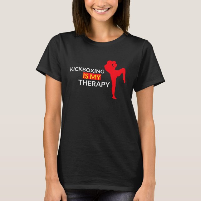 Camiseta Kickboxing Is My Therapy One Coolest  Kickboxing M (Frente)