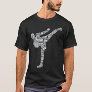 Camiseta Kickboxing Kickboxer Karate Homens Crianças Menino
