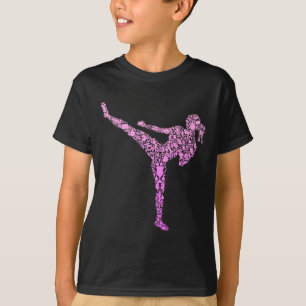 Camiseta Kickboxing Kickboxer Karate Meninas Crianças Mulhe