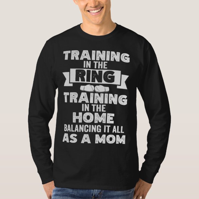 Camiseta Kickboxing Mom Training In The Ring Home Balancing (Frente)