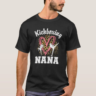 Camiseta Kickboxing Nana Leopard Heart Grandma Premium