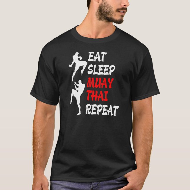 Camiseta Kickboxing Tailandês Boxing Come Sleep Muay Thai (Frente)