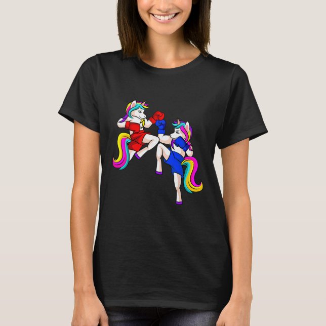 Camiseta Kickboxing Unicórnio Kickboxer Mma  (Frente)