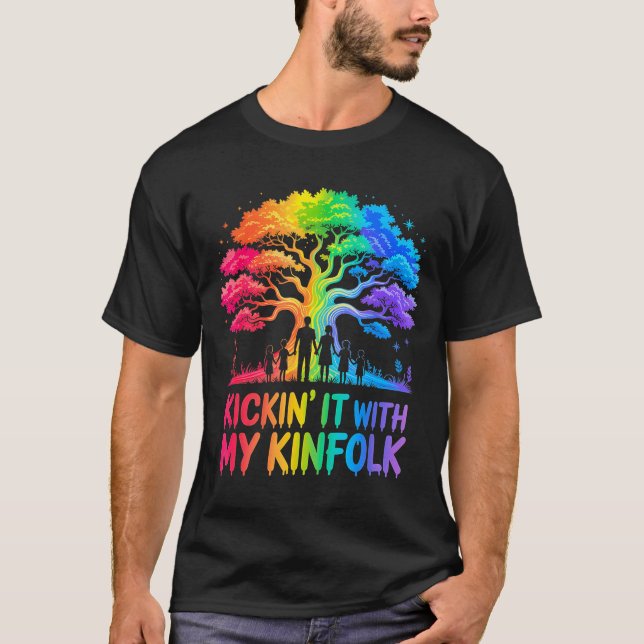 Camiseta Kickin' It With My Kinfolk Funny Family Reunion  (Frente)