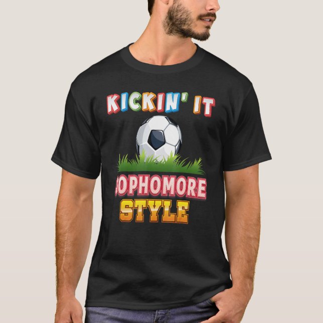 Camiseta Kickit It Sophomore Style Soocer Player Kid Studen (Frente)