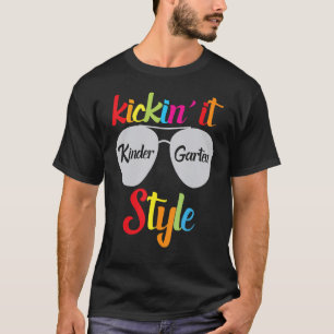 Camiseta Kickit Pre K Style Divertido Crianças Do Jardim De