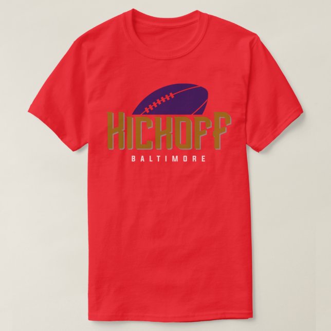 Camiseta Kickoff de Equipe Baltimore 8 (Frente do Design)