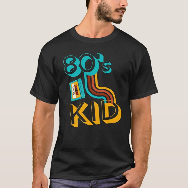Camiseta KID anos 80 - AMANTES DE CASSETTE (Frente)