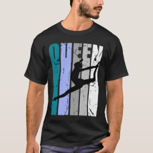Camiseta Kid Modern Dance Queen Birthday Teal Green Trainin