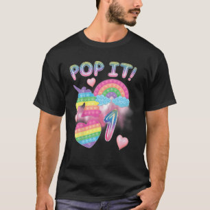 Camiseta Kid Pop It primeiro aniversario Girls 1 Anos Antig