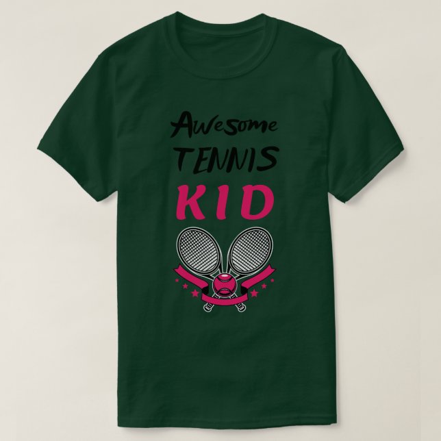 Camiseta Kid Racket e Ball 3 de Tênis aberto dos EUA (Frente do Design)