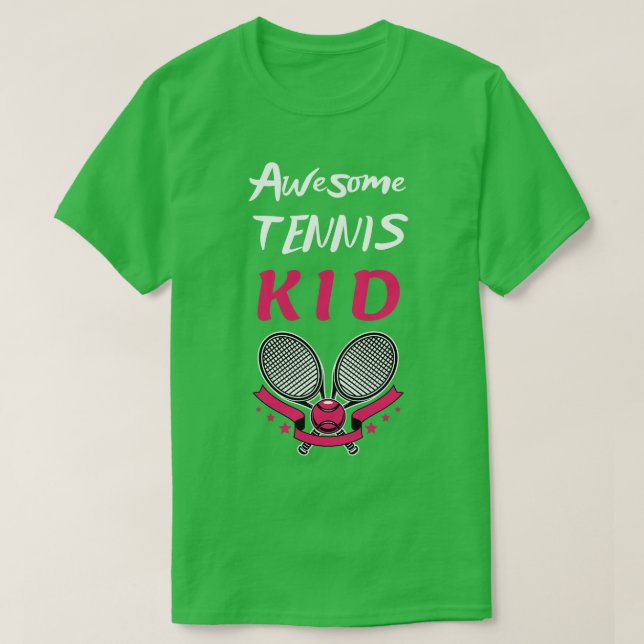 Camiseta Kid Racket e Ball 4 do Tênis aberto dos EUA (Frente do Design)