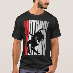 Camiseta Kid Red Dance Retro Birthday Theatrer