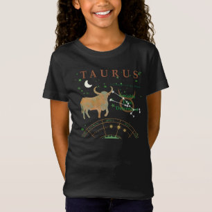 Camiseta Kid Retro Taurus Zodiac Traços T-Shirt