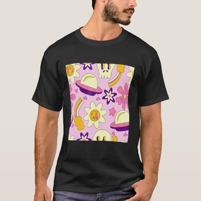 Camiseta Kidcore Aestésico Trippy Sorria Feliz Fac (Frente)