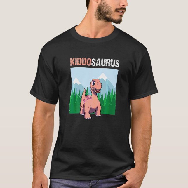 Camiseta Kiddosaurus Dinosaur Cute Kiddo Apatosaurus 3 (Frente)