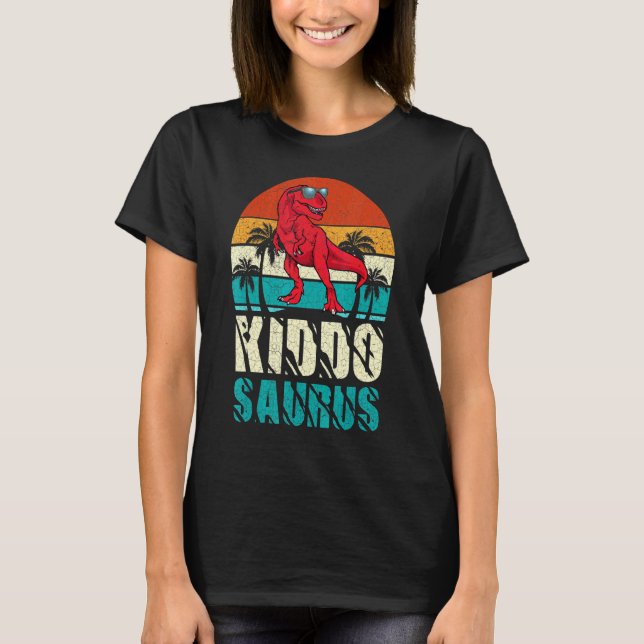 Camiseta Kiddosaurus T Rex Dinossauro Kiddo Saurus Correspo (Frente)