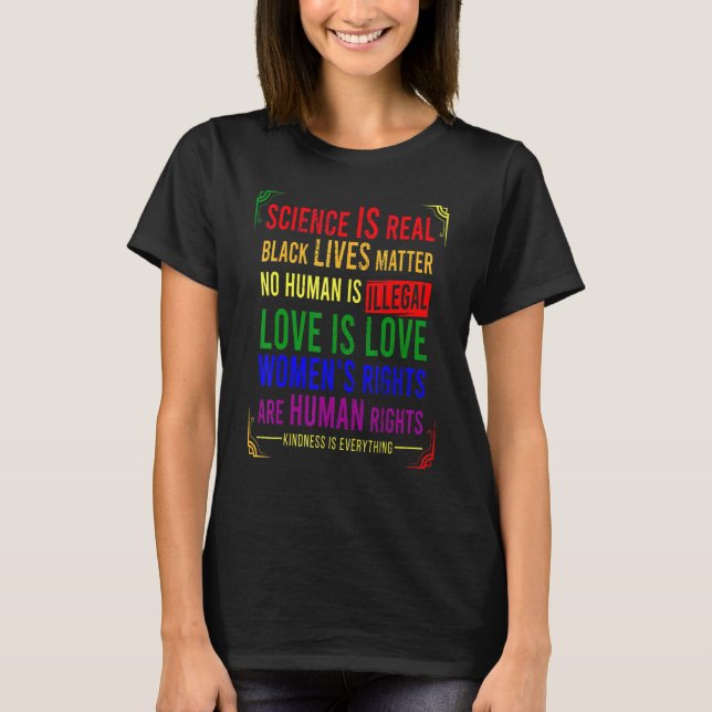 Camiseta Kidness É Tudo O Orgulho Ciência Real Lgbbt Amor (Frente)