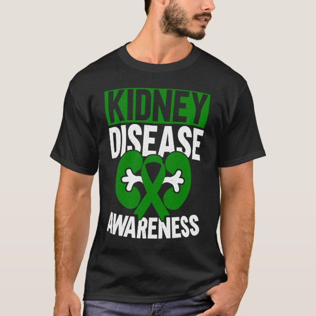Camiseta Kidney Disease Awareness PKD Fighter Teal Ribbon S (Frente)