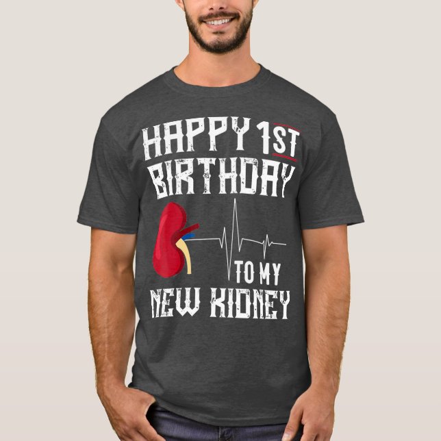 Camiseta Kidney Transplant Anniversary  1st Birthday Gift (Frente)