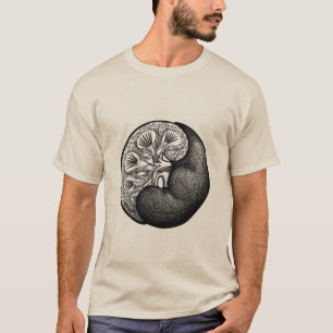 Camiseta Kidney Yin Yang - anatomia paisley surreal
