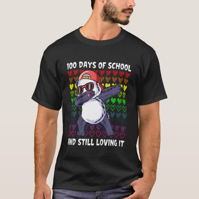 Camiseta Kids 100 Days Of School And Still Loving It Hearts (Frente)