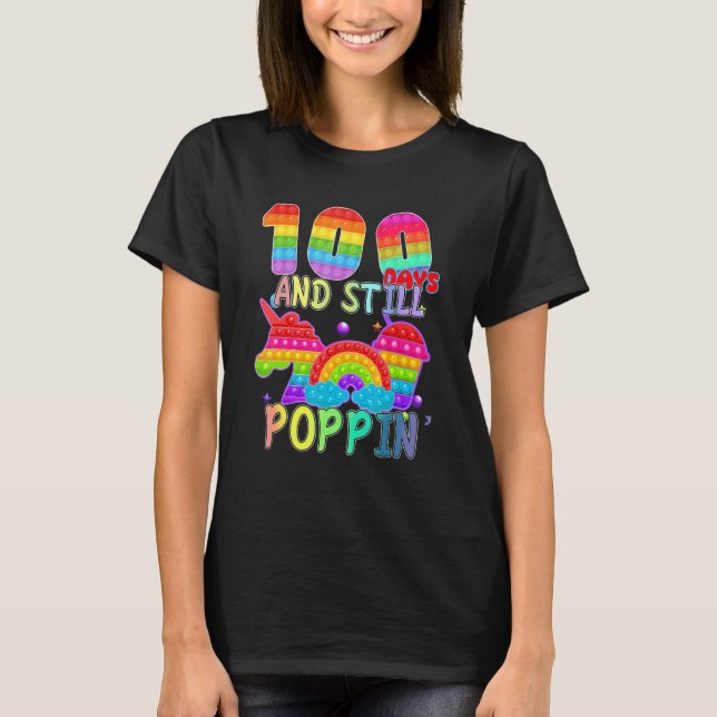 Camiseta Kids 100 Days of School for Fidget Popit Lovers Bo (Frente)
