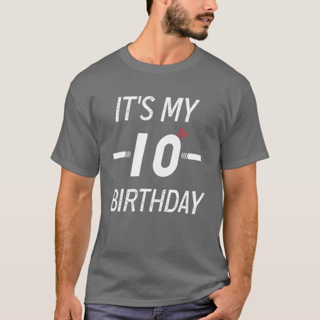 Camiseta Kids 10Th Birthday It's My 10Th Birthday Happy 10 (Frente)