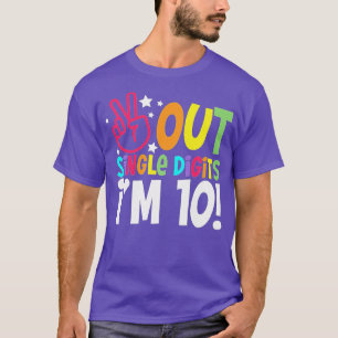 Camiseta Kids 10th BirthdayPeace Out Single Digits Im 10 Ye