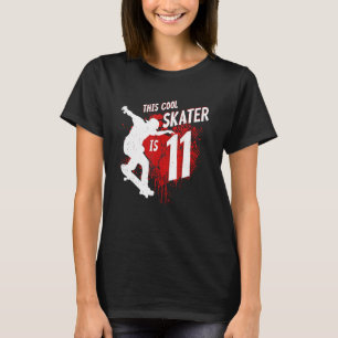 Camiseta Kids 11 Birthday Skateboard - Este Skater Legal 1