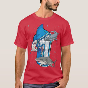 Camiseta Kids 1st Birthday Boys Shark 1 year Old Ocean Shar