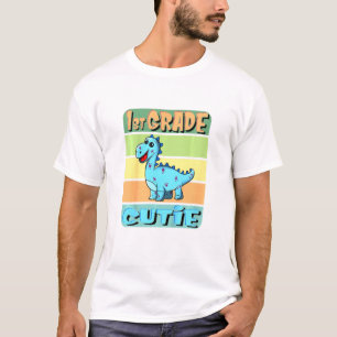 Camiseta Kids 1st Grade Dinosaur Cutie Ready First Back To