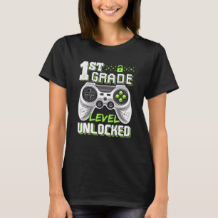 Camiseta Kids 1st Grade Level Unlocked Video Game Back To S