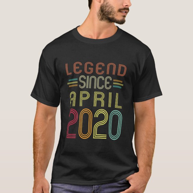 Camiseta Kids 2 Years Old Gifts - Legend Since April 2020 2 (Frente)