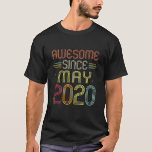Camiseta Kids 2Nd Birthday Gifts Awesome Since May 2020 2 Y