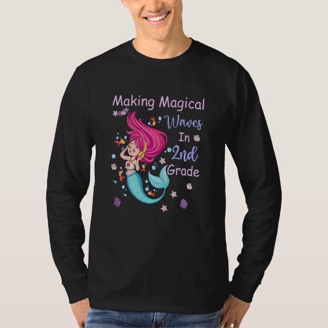 Camiseta Kids 2nd Grade Mermaid Making Magical Waves Kids G (Frente)
