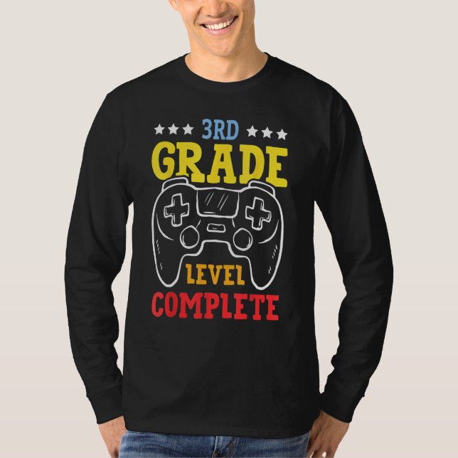 Camiseta Kids 3rd Grade Level Complete Last Day Of School G (Frente)