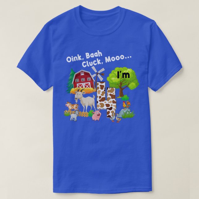 Camiseta Kids 4 Year Old I'm Five 4 Year Farmer 4th Birthda (Frente do Design)