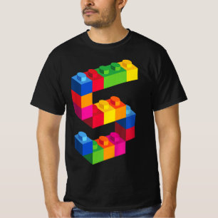 Camiseta Kids 5 Year Old Building Blocks Birthday Bricks 5