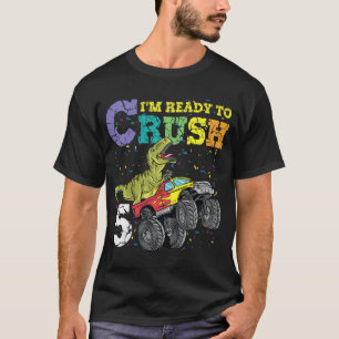 Camiseta Kids 5 Years Old 5th Birthday Dinosaur Trex boy g