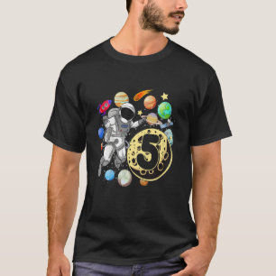 Camiseta Kids 5 Years Old Birthday Boy Astronaut 5th Birth