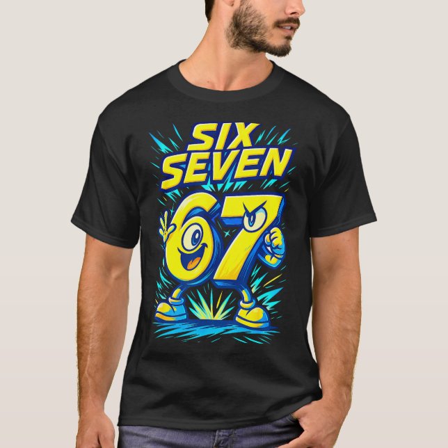 Camiseta Kids 67 Six Seven Italian Brainrot 6 7 Funny Meme  (Frente)
