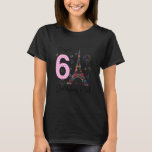 Camiseta Kids 6 Birthday Girl Outdoor França Paris<br><div class="desc">Crianças 6 de Aniversário Fizeram A França Torre Eiffel de Paris.</div>
