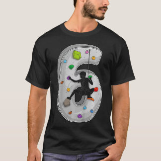 Camiseta Kids 6 year old rock climbing 6th birthday Adventu
